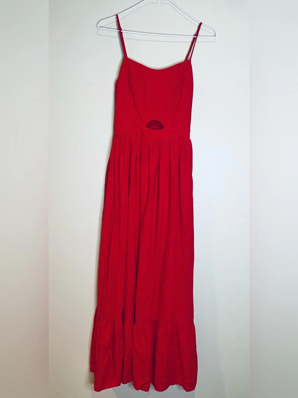 Vici Red Maxi Dress with Spaghetti Straps - Picture 4 of 13